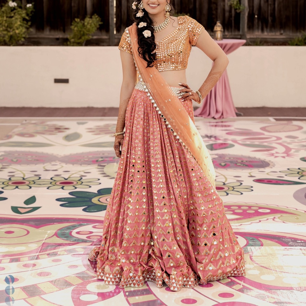 Abhinav Mishra Mirror Embellished Lehenga